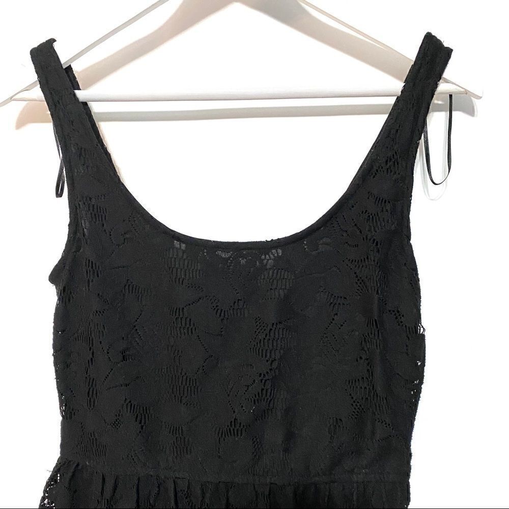 ZARA TRF Black Lace Babydoll Mini Dress – Medium – Y2K Inspired - Picture 2 of 5